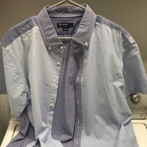 Cremieux Classics asymmetrical block short sleeve